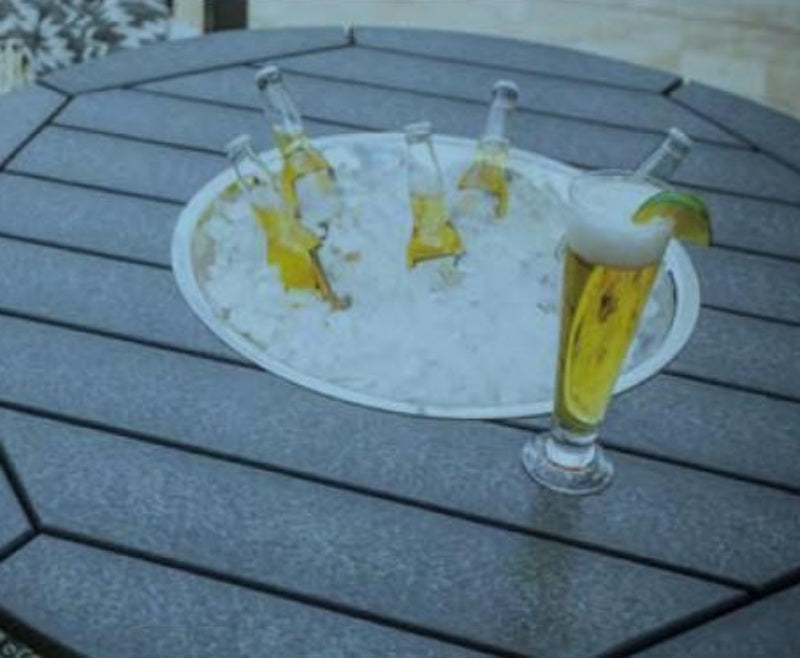 Elementz Fire & Ice Table Steel Beverage Cooler