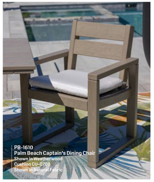 Palm Beach Table and (6) Captain's Dining Chairs - 7 piece set